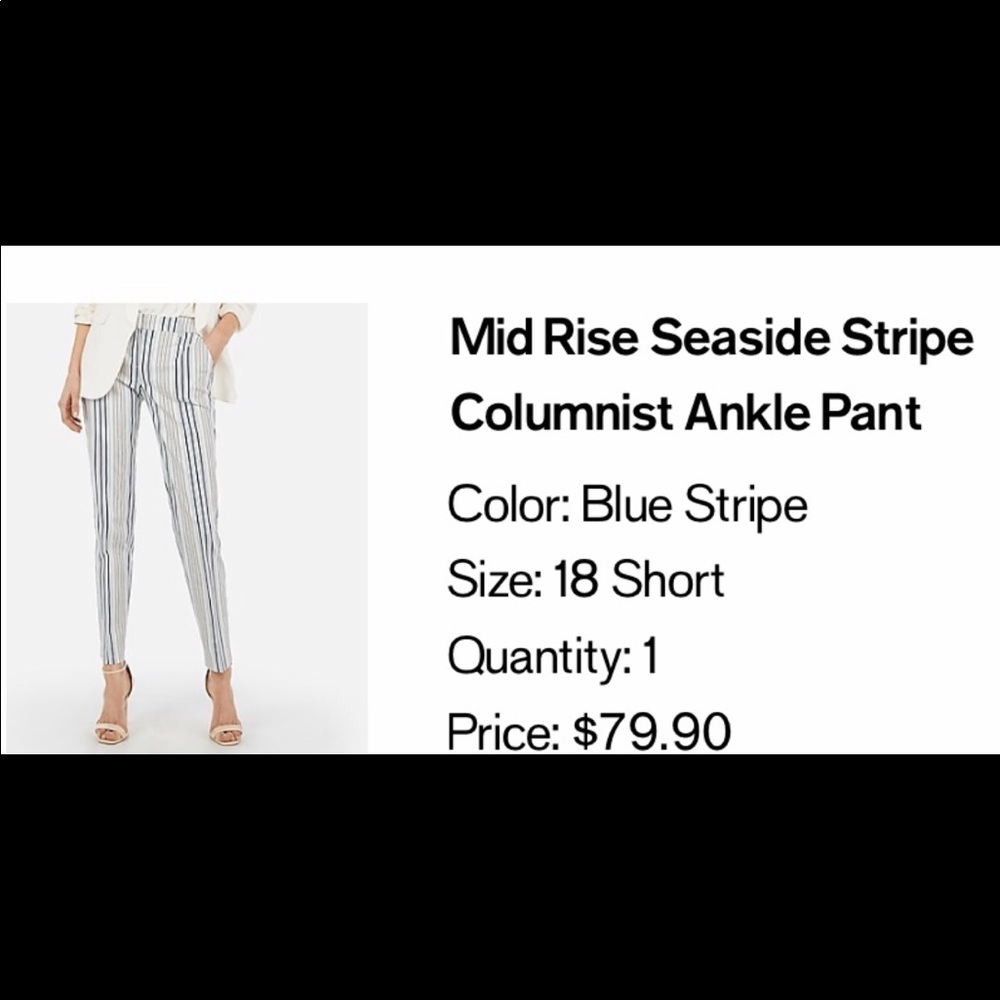 🔥NWT EXPRESS COLUMNIST ANKLE PANT🔥 - Picture 7 of 7